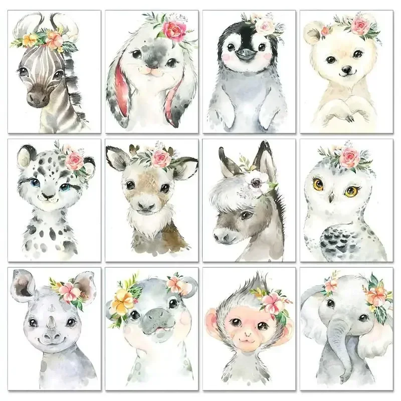 

515852 Paint By Numbers Animals Flower HandPainted Digital Painting Canvas Home Decors Diy Gift Wall Decor