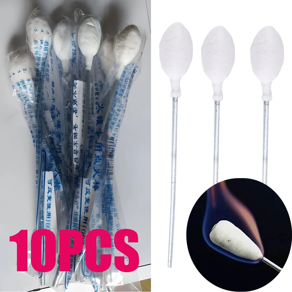 

10PCS Massage Vacuum Cupping Alcohol Ignition Stick Cupping Ignition Rod Cotton Stick For Beauty Salon (No Contian Alcohol)