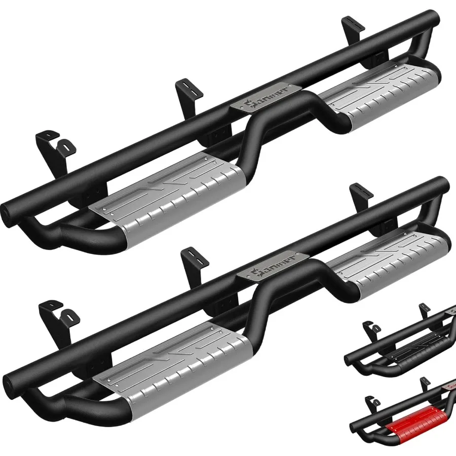 

Running Boards for 2024-2026 Tacoma Double Cab 4 Doors Step Bar Not for 2005-2023 Tacoma Side Steps 6 Inches Bolt-on Painted Si