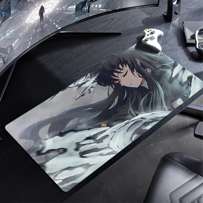 Mouse Pad Non-Slip Rubber Edge locking Pc Mousepads Game play mats notebook computer D-Demon S-Slayer Anime Pc Mousepad Mousepad