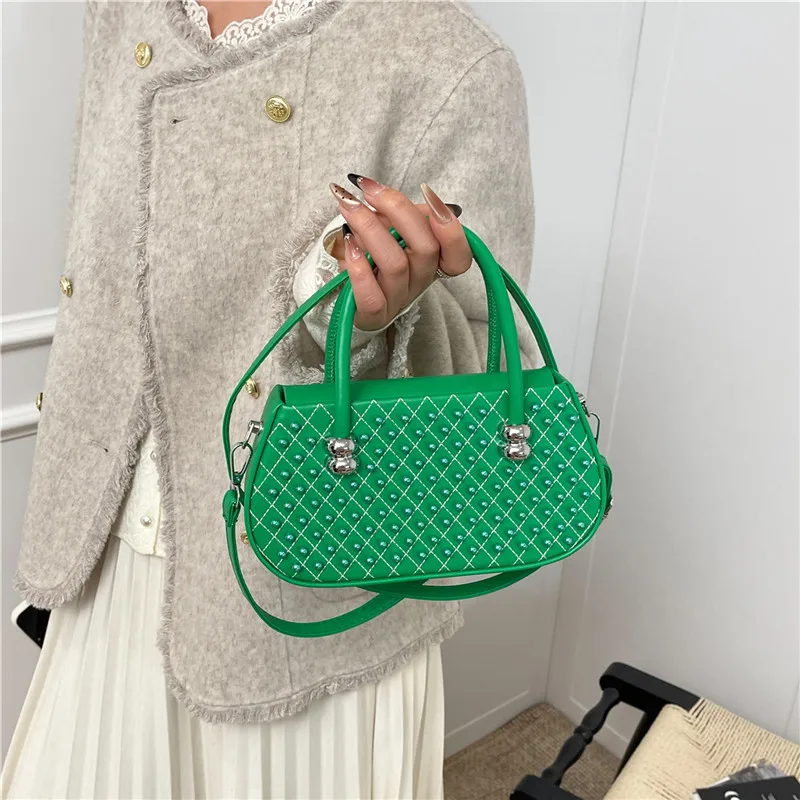 

Минималистичная квадратная сумка 2024, однотонная женская сумка через плечо, текстурированная сумка через плечо, универсальная сумка «день-ночь», шикарный слинг