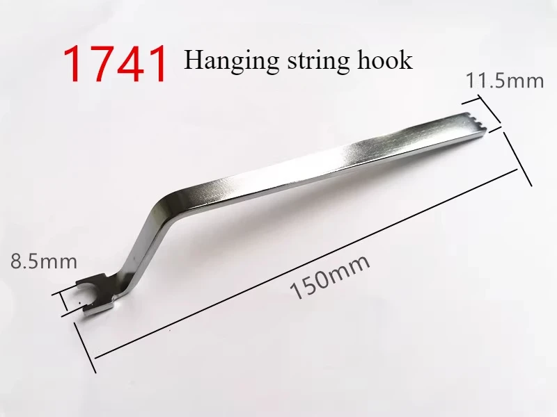 Piano tuning tool, hanging hook, string spacing gauge, string arranger