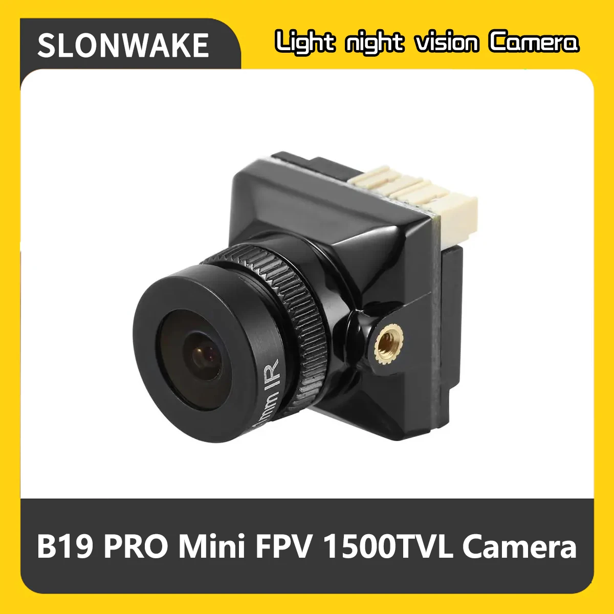Mini1/3 CMOS 1500TVL B19 Mini FPV Camera 2.1mm Lens Power 5V-30V PAL / NTSC With OSD Internal Adjustable For RC FPV Racing Drone