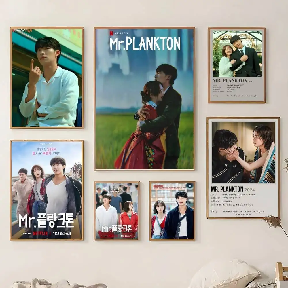 Popular Korean Dramas Mr.Plankton Poster Sticky Wall Art Printing Waterproof Home Living Bed Room Bar Aesthetic Decor