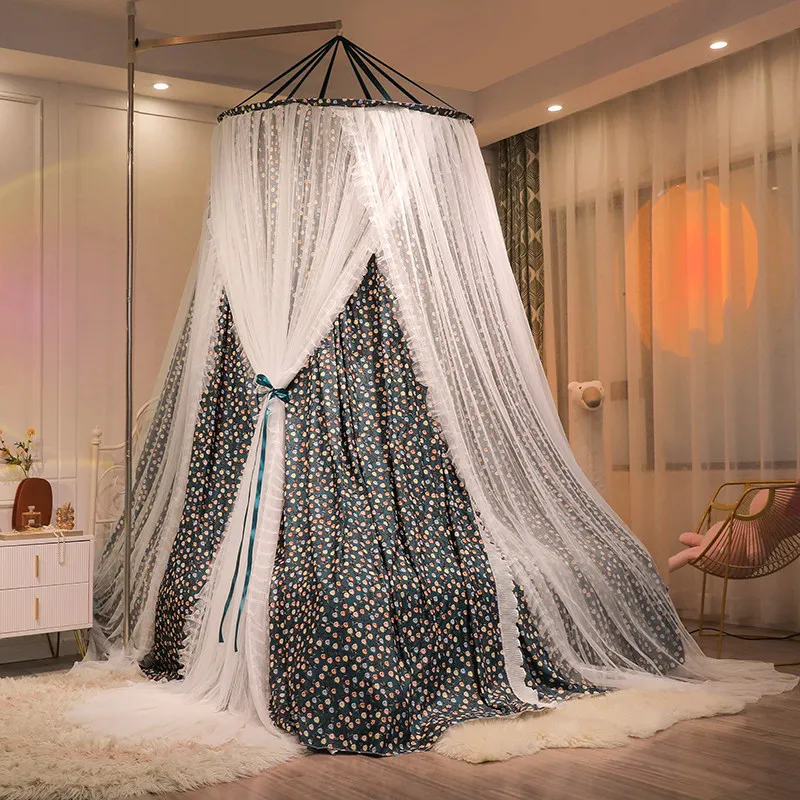 

Installation-free dome ceiling mosquito net household hanging floor-to-ceiling shading bed mantle