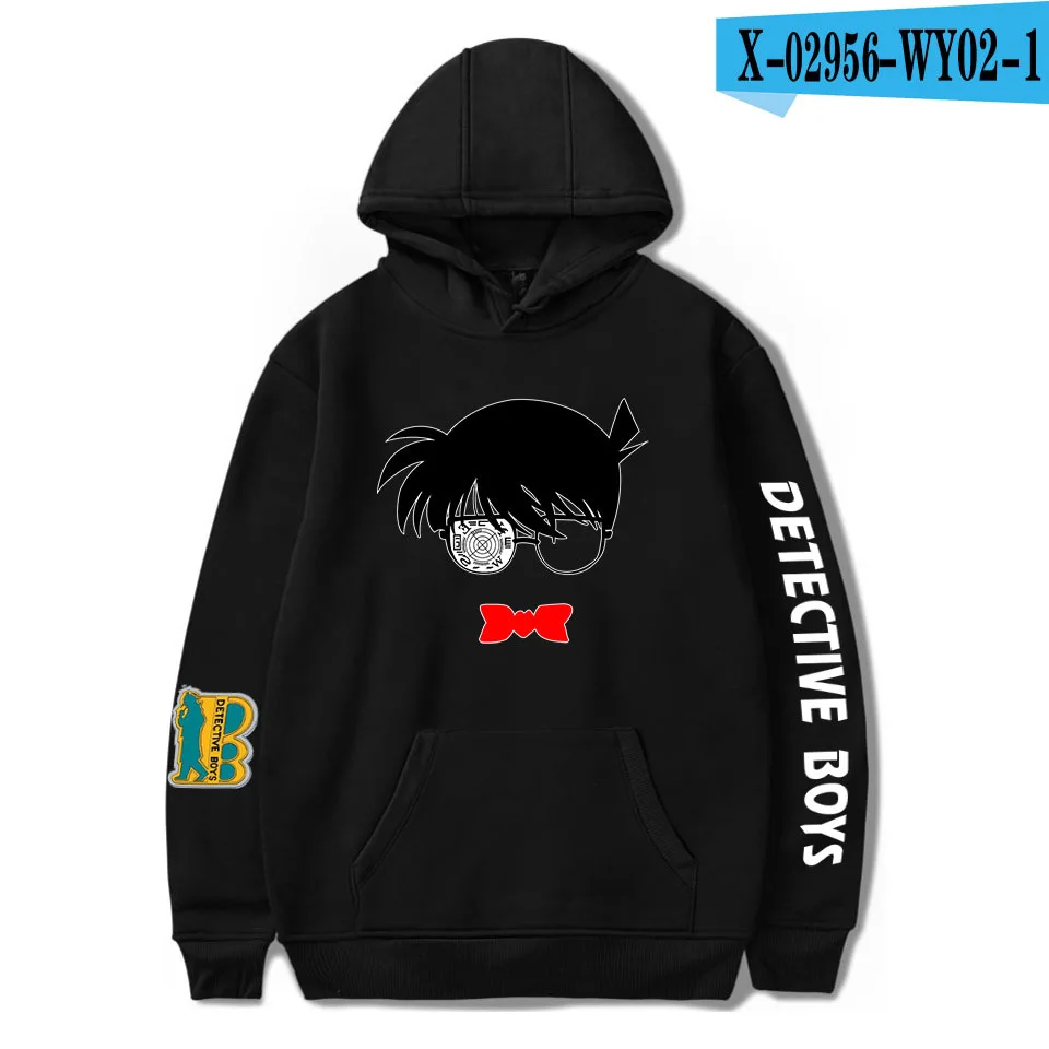 Anime Detective Conan Shirt Women High Collar Sweatshirt Fashion Trend Style Hoodie Material Comfortable girl white Tracksuit