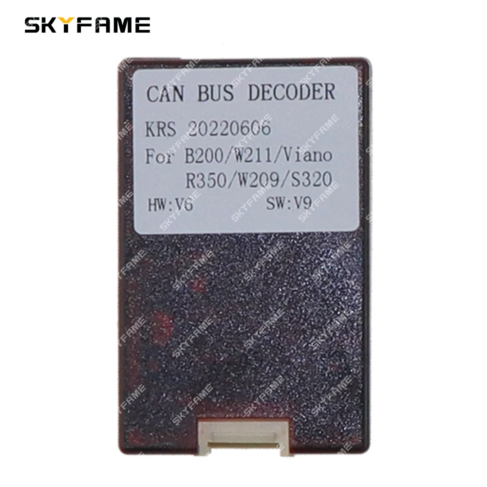 SKYFAME รถ 16pin สายไฟอะแดปเตอร์กล่อง Canbus ถอดรหัส Android วิทยุสายไฟสําหรับ Benz B200 W211 Viano Vito W209 S320