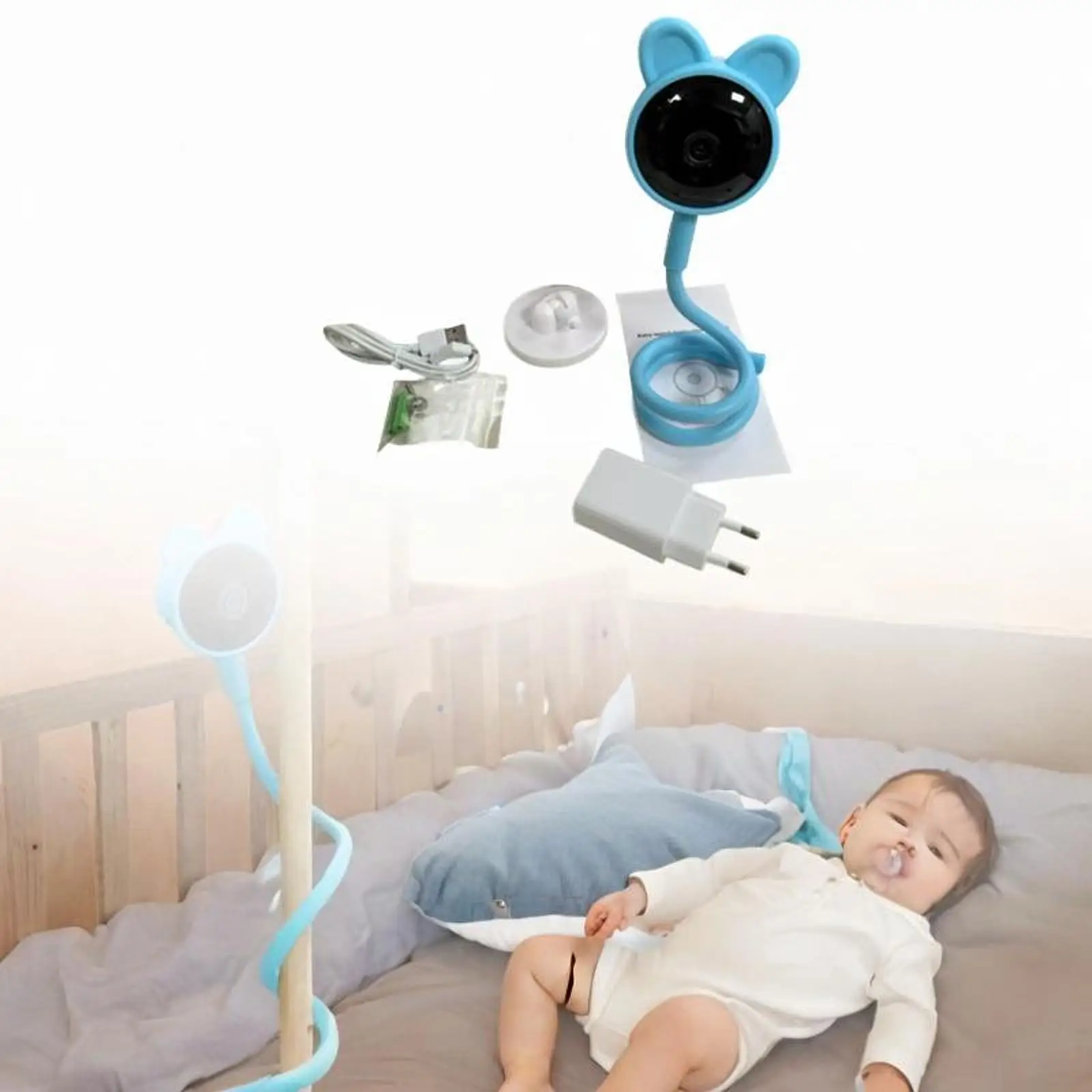 Video Baby Monitor Sound Intercom Baby Camera for Bedroom Indoor Living Room