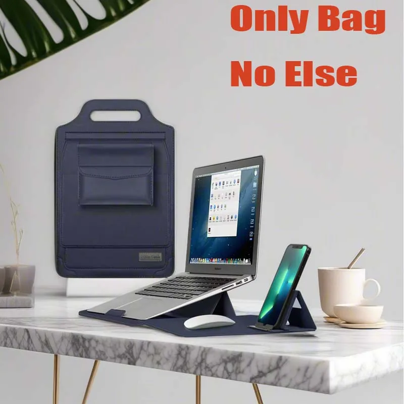 for Samsung Book 6 Ultra Touch Pro Edge 4 Ultra 16inch Laptop Sleeve Foldable Stand Phone Holder Charger Cable Mouse Pouch Bag