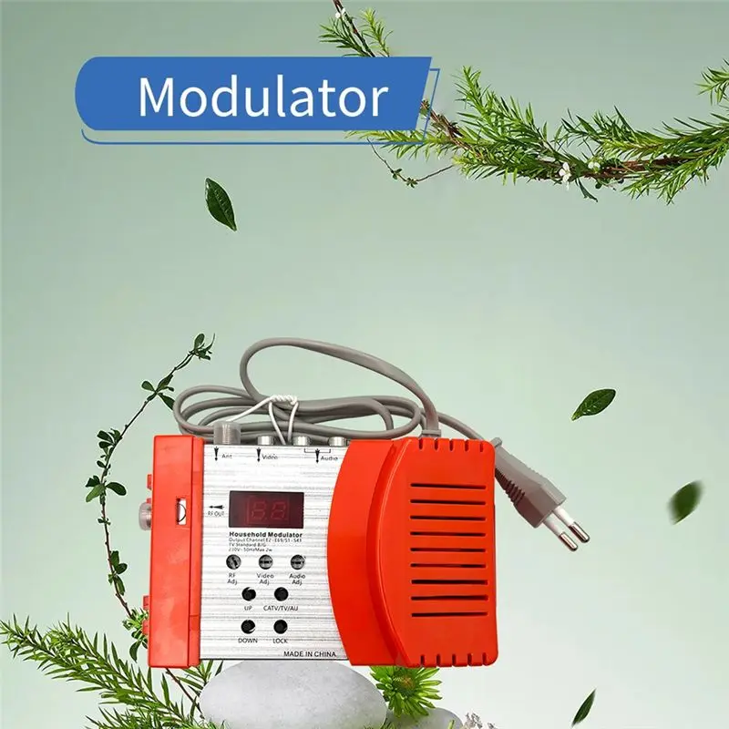 New!!Digital RF Adapter Multimedia Interface And AV To RF Converter Home HD Modulator HD/AV To RF HD EU Plug