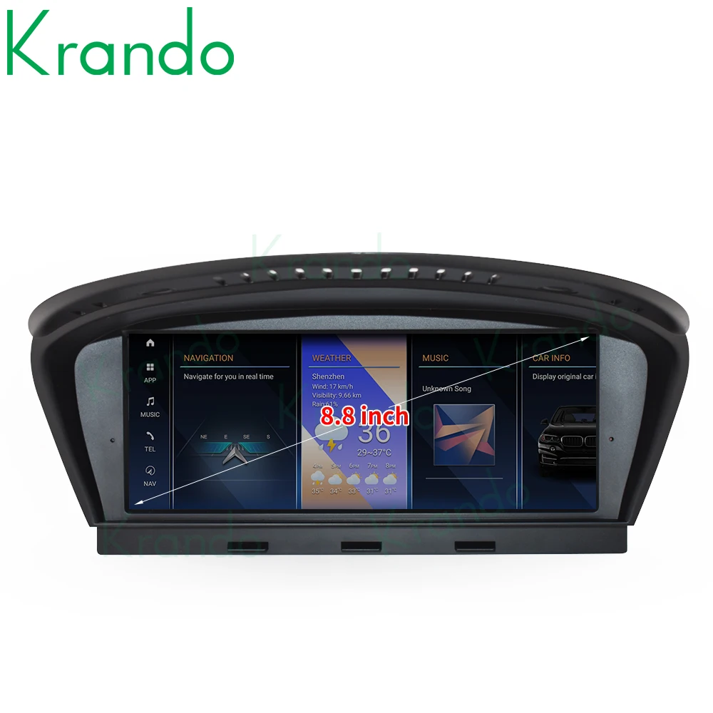 Krando 8.8'' Navigation GPS Autoradio For BMW 5 Series E60 3 Series E90 2005 - 2012 Android Car Radio Wirless Carplay Stereo