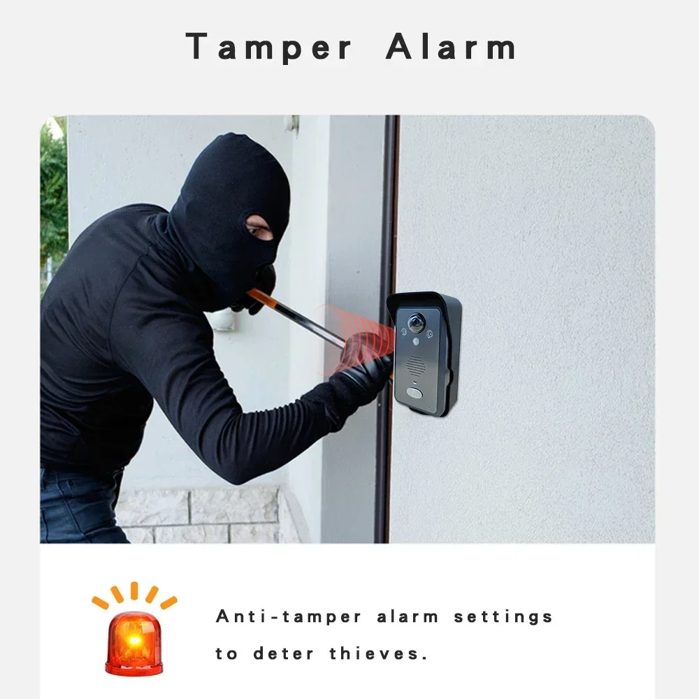 1080P Wireless Video Intercom, Motion Detection, Long Standby Video Doorbell, Tuya 2.4GHz Easy To Install Security System