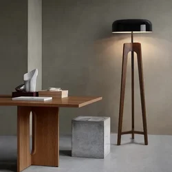 Modern Pileo Porada Floor Light Classical Wood Floor Lamp For Hotel Bedroom Living Room Home Art Deco Tripod Mushroom Table Lamp