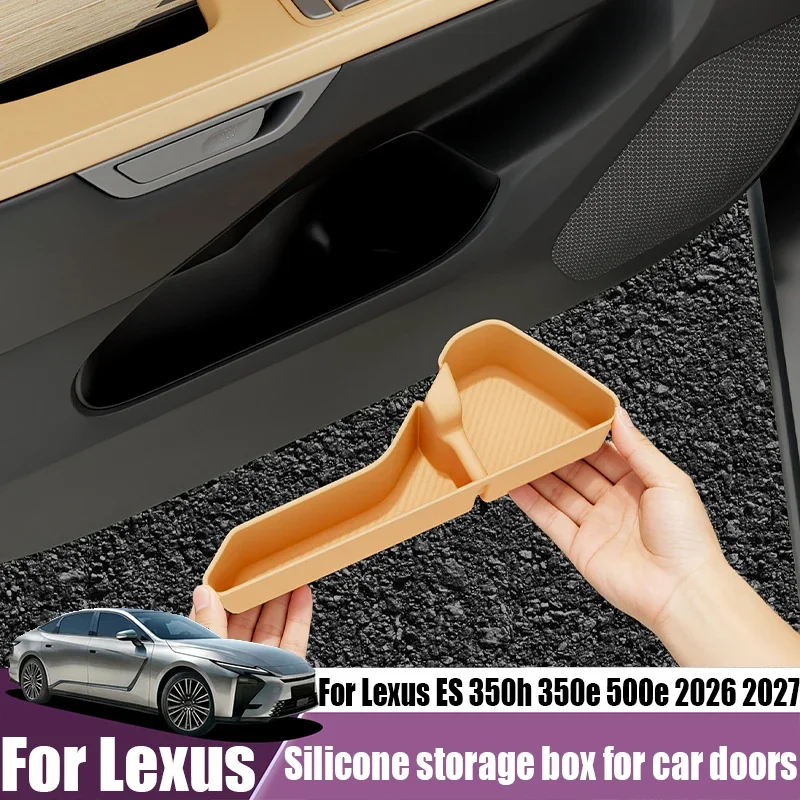 Silicone car door storage protection pad car interior decoration product modification For Lexus ES 350h 350e 500e 2026 2027