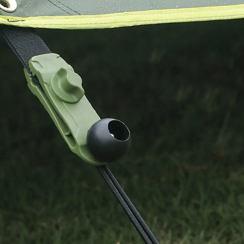 

12 Pcs Tent Clip Fixed Ball Heavy Duty Tarp Clips Awning Clamp Plastic Cords Bungee Outdoor Camping Fixing Ropes Household