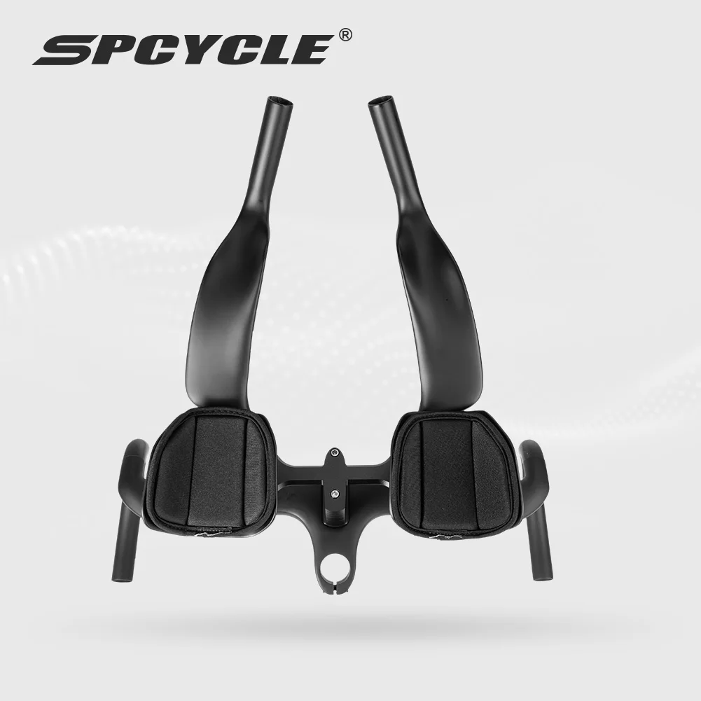 Spcycle HB-069 High Strength Carbon Fiber Integrated Handlebar Road Bike Gravel Bicycle Aero Handlebar with Adjustable Rest Bar
