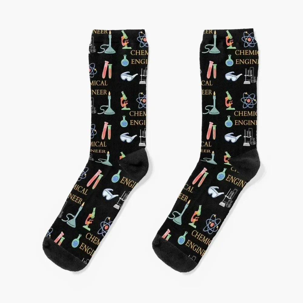 

Microscope molecule atom test tube CHEMICAL ENGINEER Socks short summer floral Male Socks Women's