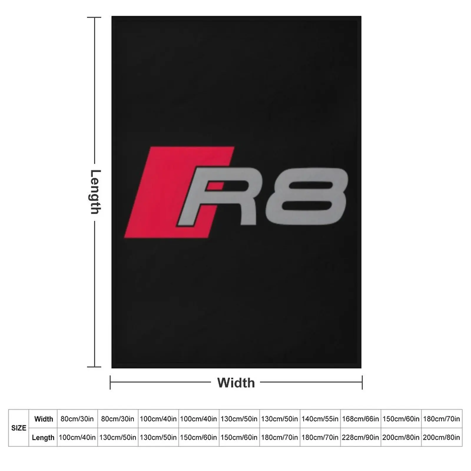 Audi R8 Classic Throw Blanket Travel Thins Blankets