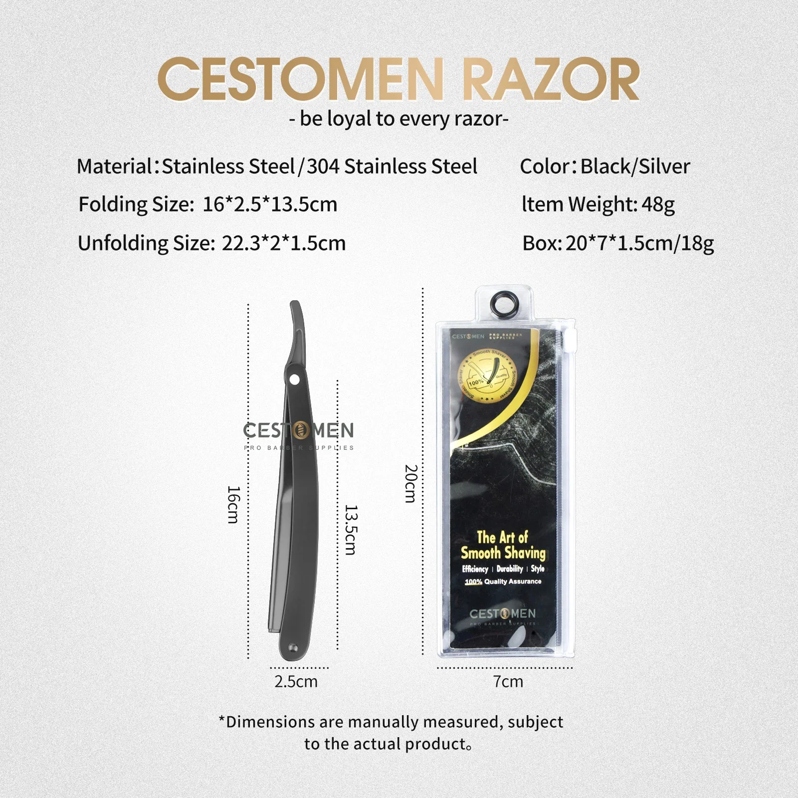 Men Shaving Barber Razors Hair Removal Tools Black Folding Shaver Knife Stainless Steel Straight safety razor Barbearia Holder