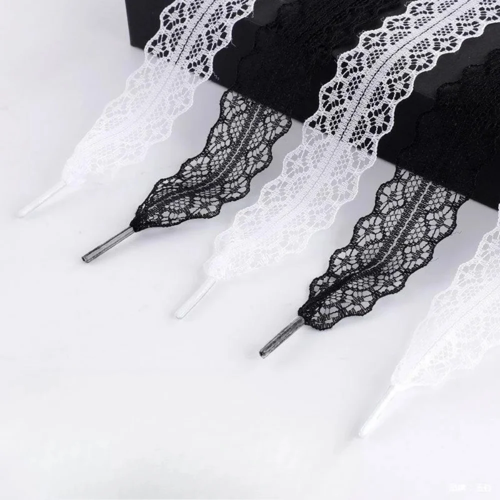 Women's Lace-up Shoelaces For Casual Shoes Shoe Accessories  For Sneakers Lace Flat Shoelace Black And White Shoelaces