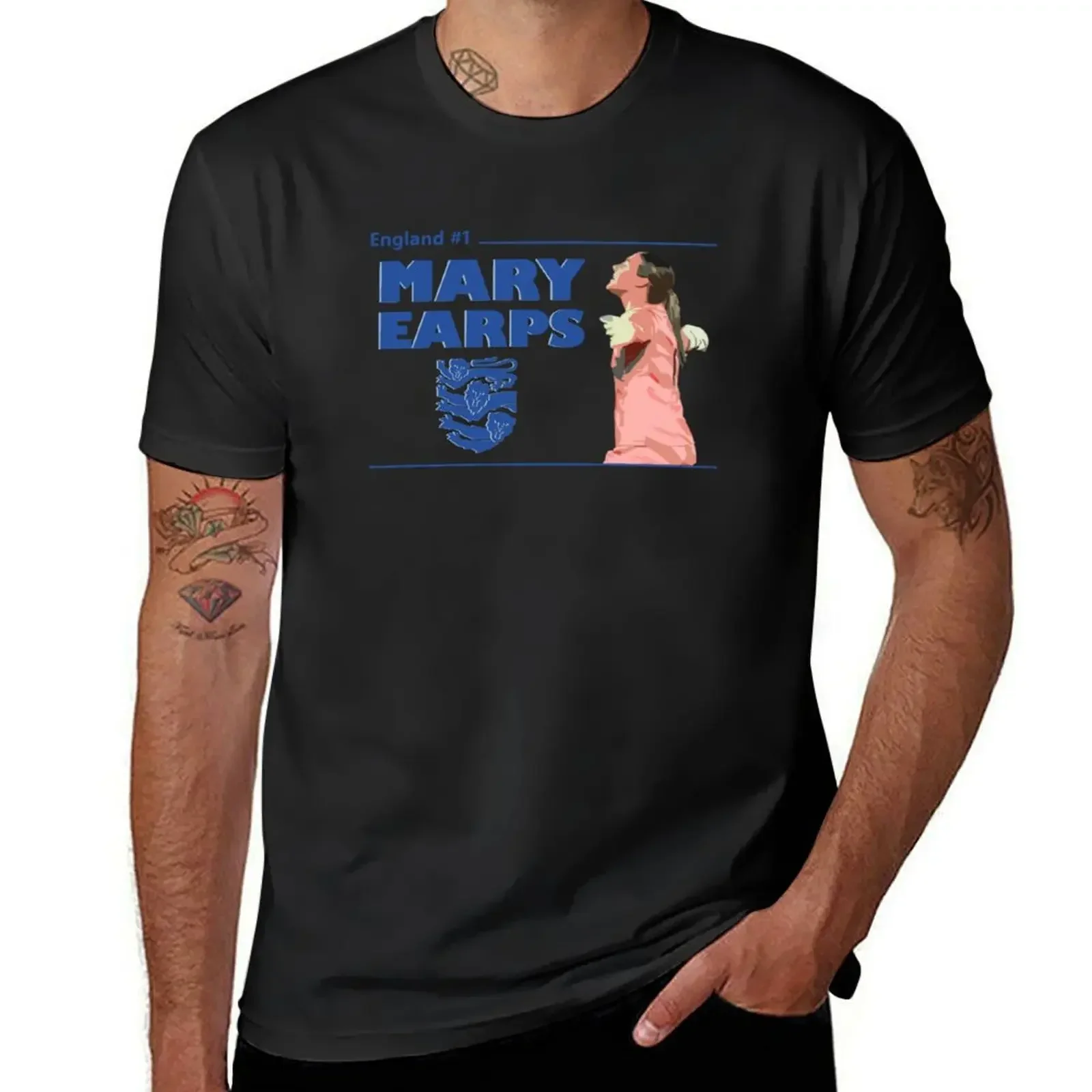 

MARY EARPS ENGLAND GK T-shirt plus sizes kawaii clothes vintage mens graphic heavyweight fashion Round Neck mange vintage anime