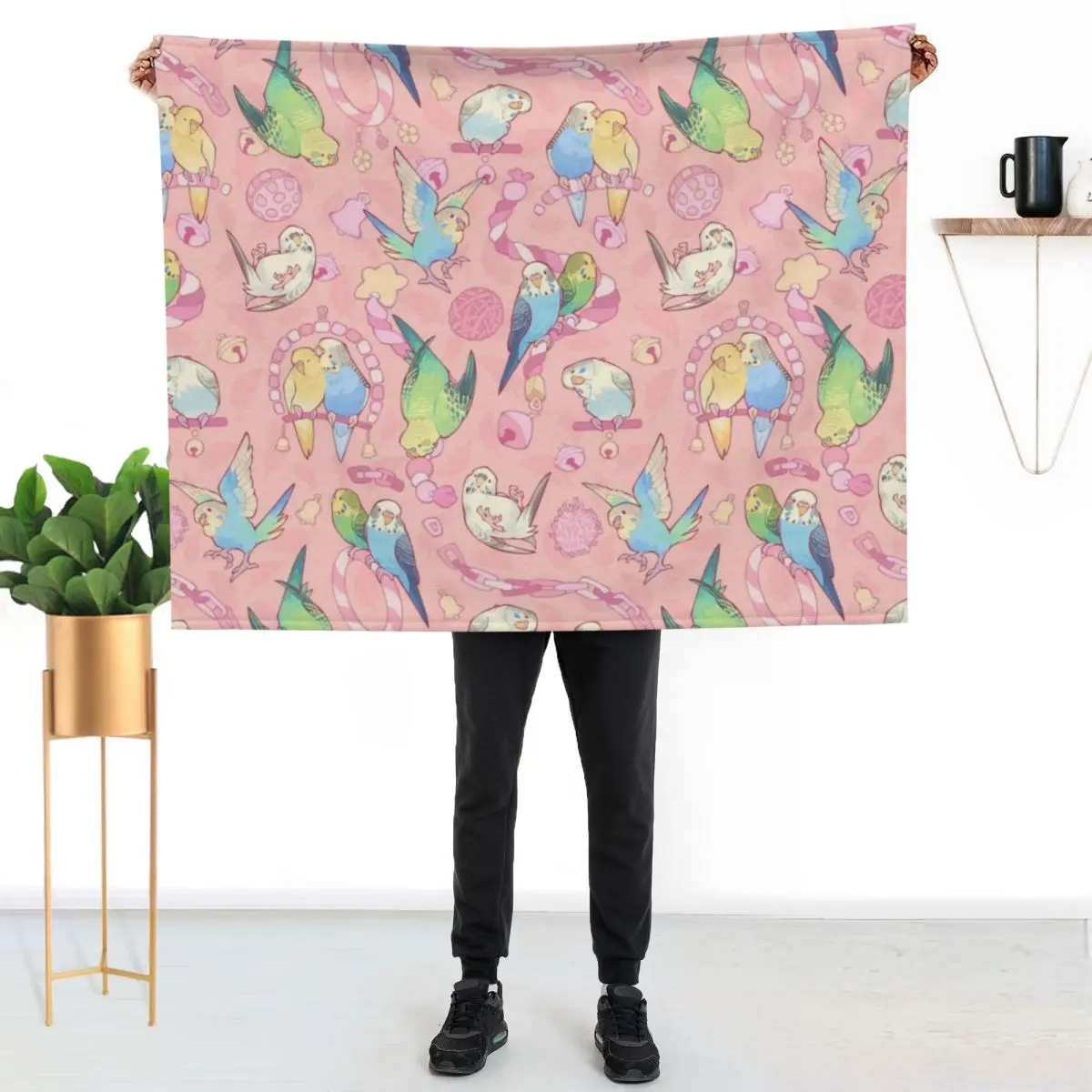 Budgie bunch cotton candy flavored Throw Blanket Single Nap Warm Bed Tourist blankets ands Blankets