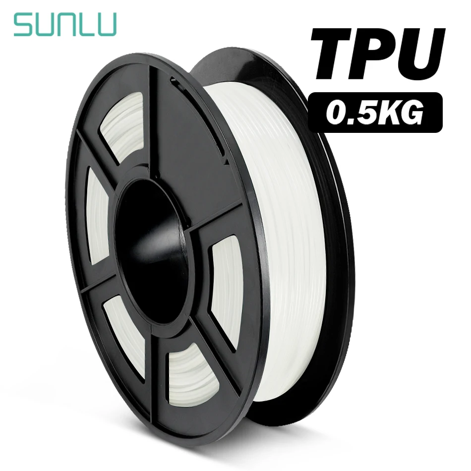 

SUNLU TPU Filament Flexible 0.5KG 1.75MM 95A Hardness Grade Soft Good Toughness Biodegradable Good Aging Resistance FDM Printer