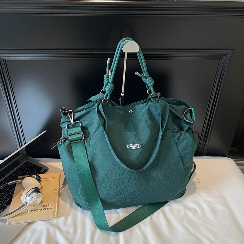 Fashion Nylon Tote Bag For Women New Lightweight Large Capacity Shoulder Bags Durable Handbags For Office Work Travel Shopping