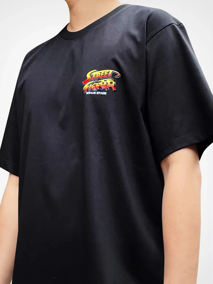 2025 منتج جديد تصميم ستريت فايتر الكرتون تيشيرت بأكمام قصيرة للرجال والنساء الشارع الاتجاه موضة الفتيان والفتيات بلايز