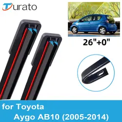 2PCS Car Wiper Blades for 2005-2014 Toyota Aygo AB10 Front Windscreen Windshield Double Rubber Accessories 2011 2012 2013 2014