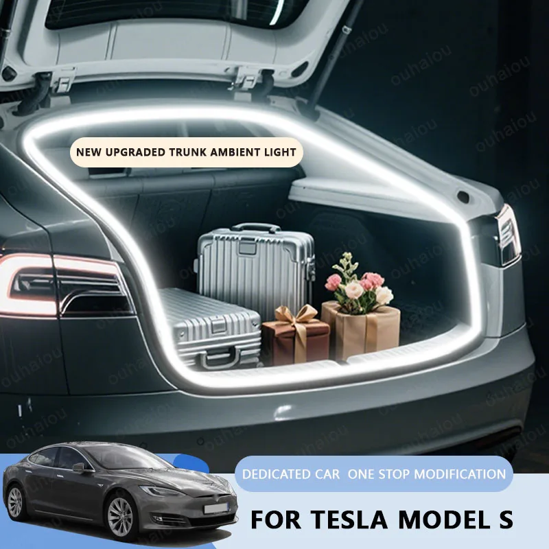 

FOR TESLA MODEL S Y X 3 trunk light modification light Atmosphere lights White warm white Rear Trunk LED Light Bar