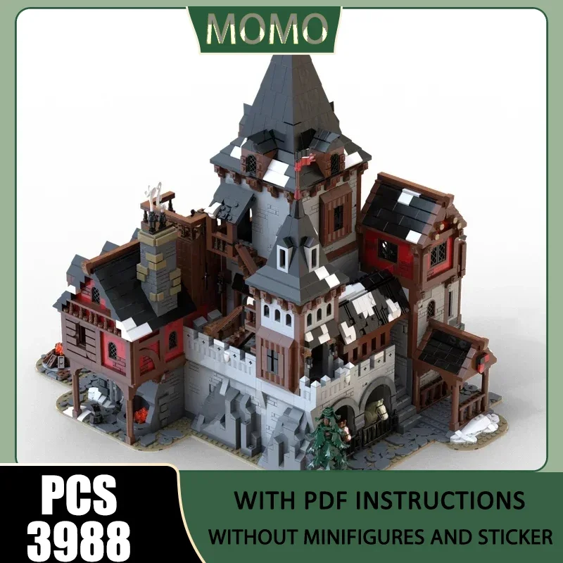 Medieval Model Moc Building Blocks Wolf Lord`s Castle Model Technology  Bricks DIY Assembly Famous Movie Model Toys Gifts