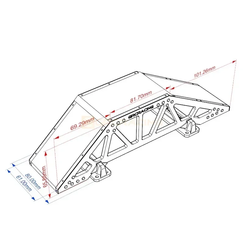 1pcs Metalen Simulatie enkelzijdige Brug voor 1/10 RC Crawler Auto Traxxas TRX4 Defender AXIALE SCX10 RC4WD RTG KM Accessoires