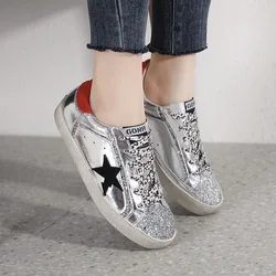 Genuine leather do old small dirty white shoes fashion versatile street shooting stars student board shoes trend casual sneakers