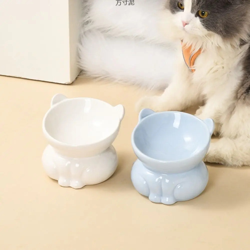 

Pet Supplies Ceramic Cat Bowl Cute Creative Dog Food Feeding Basin Non-slip Anti Tipping Pet Drinking Feeder Water Container