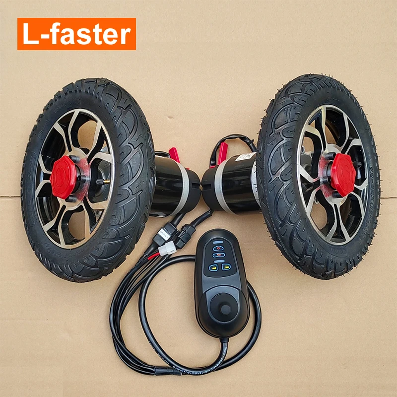 12 Zoll 700W 24V Elektromotor-Kit für Fahrradrollstühle mit Joystick-Controller und E-Bremsreifen