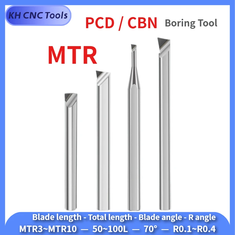 

KH CNC PCD boring tool CBN small hole boring Bar inner hole tool tungsten steel tool holder Bore Solid CNC Lathe Cutter