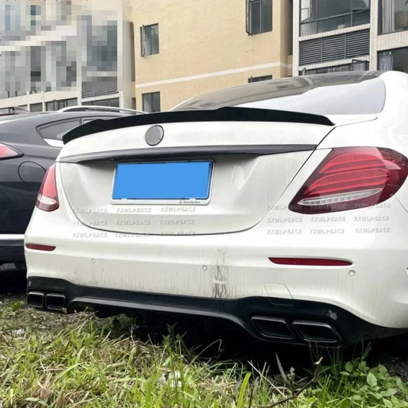 For Mercedes Benz E-Class W213 2016-2022 E260 E300 E63S Sedan ABS Plastic Rear Trunk Lip Spoiler Body Kit Accessories