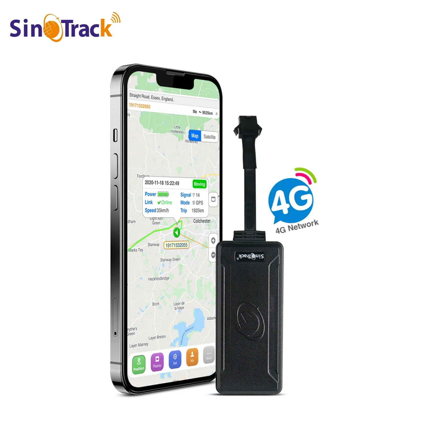 SinoTrack 차량용 GPS 추적기 ST-901AL, 오토바이 차량용 실시간 추적 장치, 오일 전원 차단 무료 앱 포함, 4G + 2G