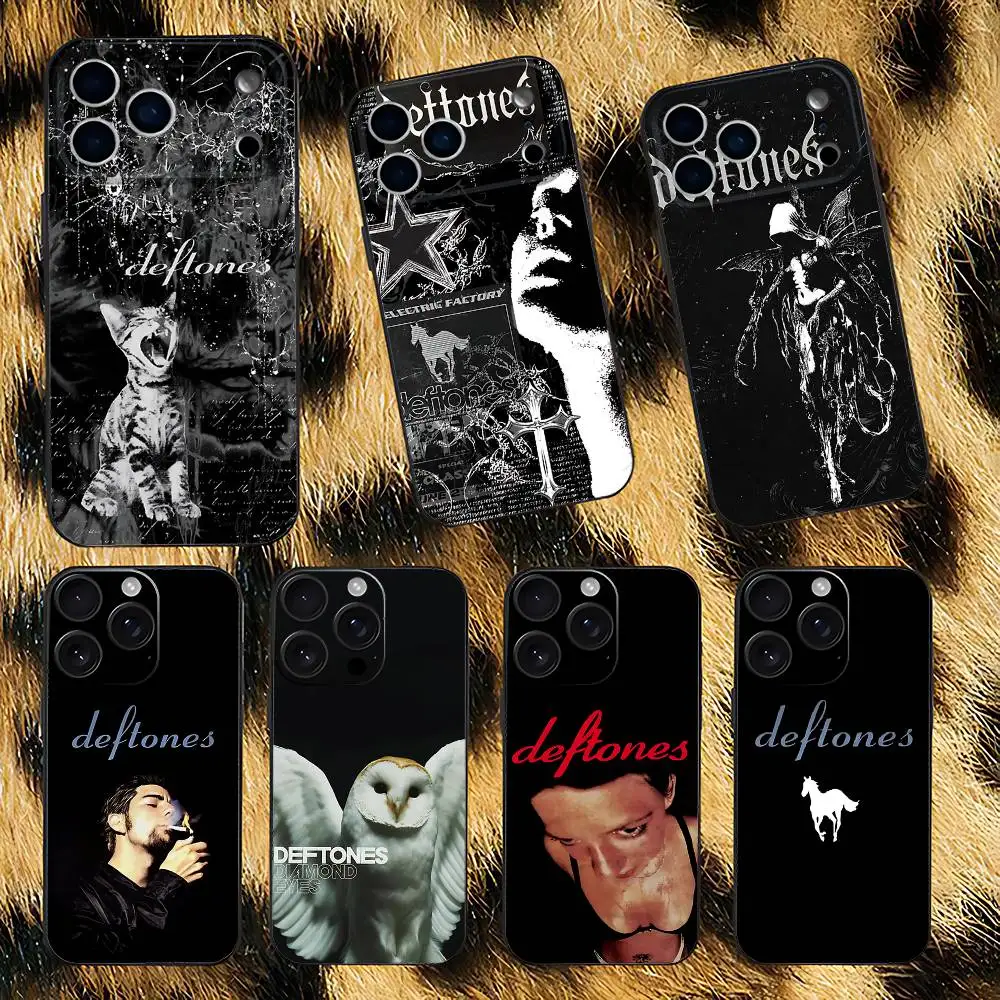 

Phone Case For iPhone 17,16,15,14,13,12,11,Pro,XS,Max,XR,Plus,E,SE4,Mini Band D-Deftones Black Soft Cover