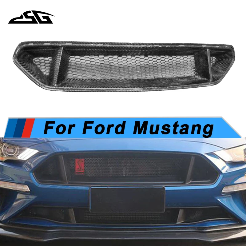 

Real Carbon Fiber Front Lower Bumper Radiator Grille for Ford Mustang Coupe Honeycomb Mesh Styling Auto Parts