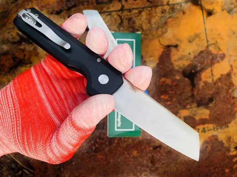 JUFULE-cuchillo plegable con mango de aleación de aluminio, herramienta de bolsillo EDC de supervivencia, ProTech 2024, marca Tanto inversa, 154CM