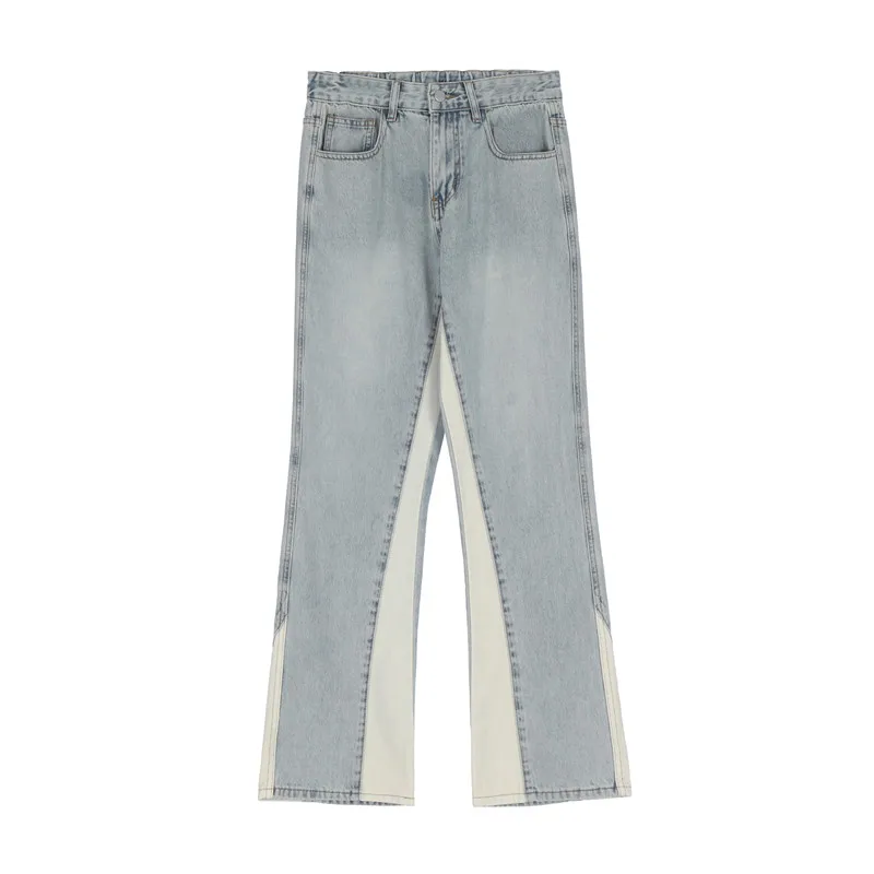 2026 Neue Mode Patchwork Retro Washed Baggy Herren Schlagjeans Hip Hop Gerade Damen Vintage Denim Hosen Pantalon Homme – Detail 13