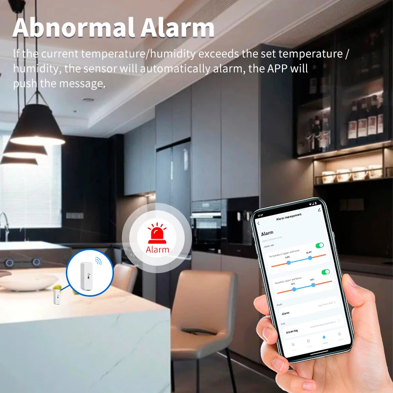 Imagem -05 - Tuya Wifi Zigbee Sensor de Temperatura e Umidade Termômetro Interno para Trabalho Doméstico com Alexa Google Assistente Casa