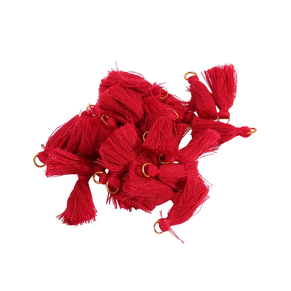 

30 Pcs Bookmarks Tassel Cotton Pendant Key Chain Decor Craft Charms Bag Clothes Alloy Ring DIY Bracelet Earrings Necklace Phone