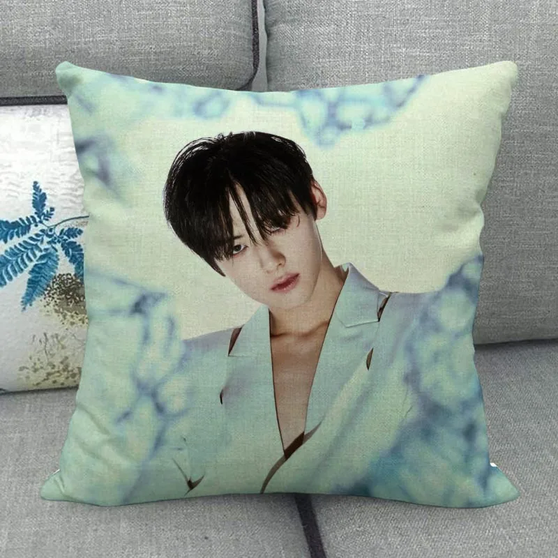 Custom Hwang Min-Hyun Pillowcase Wedding Decorative Cotton Linen Pillow Case For Home Pillow Cover 45X45(One Sides)