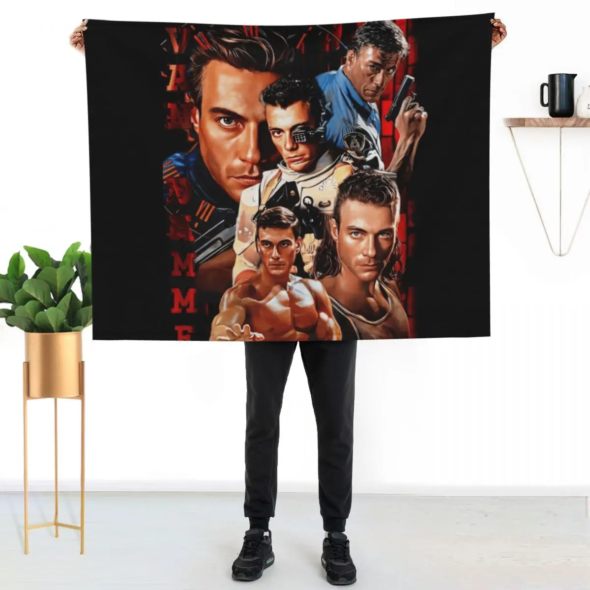 Jean Claude Van Damme Throw Blanket Blankets Sofas Of Decoration Thin for winter Personalized Gift Giant Sofa Large Blankets