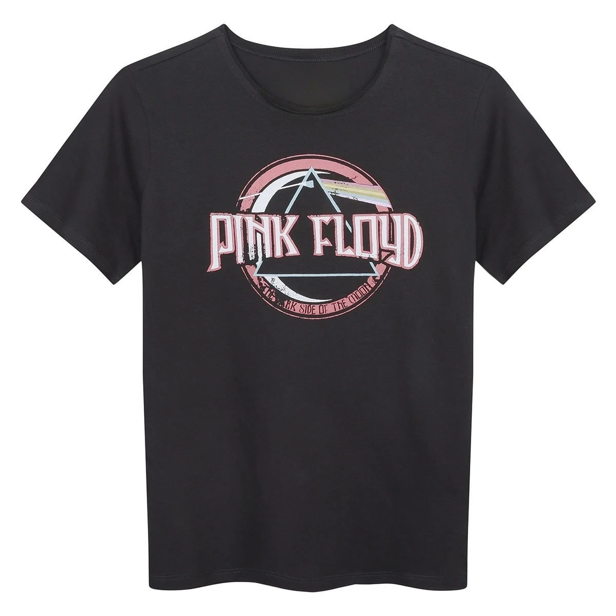 Pink Floyd Band Dark Side of The Moon Vintage Prism Rainbow Circle Graphic Tee Classic Progressive Psychedelic Rock Album