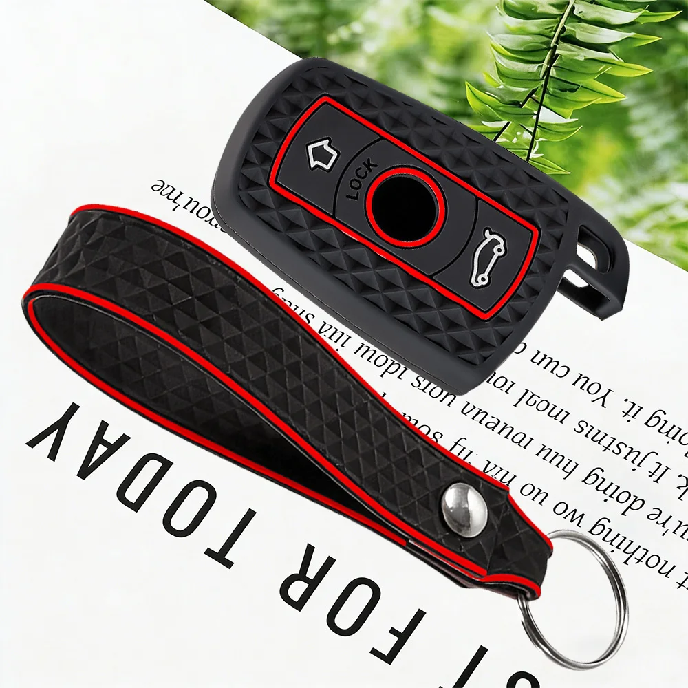 Silicone Car Key Case Cover Shell Fob For BMW E60 E61 E70 E81 E87 E90 E91 E92 X1 X5 X3 1 3 5 6 Series Key Protection Accessories