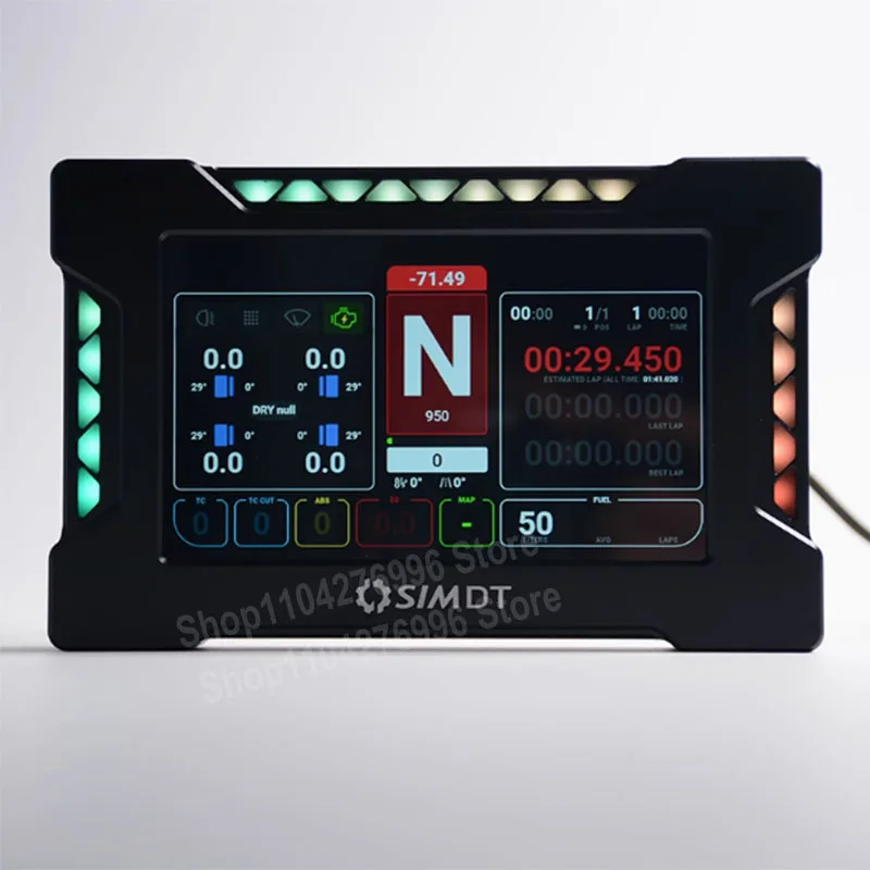PC Simulated Racing DB PRO Dashboard Display 5-calowy ekran dotykowy 19 RGB Speed Lights Dual USB 60Hz dla FANATEC SIMAGIC